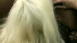 StrapOn Lesbian with big boobs fucks her blonde sexy GF