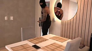 Bedroom Heist: Teen Beauty's Masked Thrill with Her Unexpected Intruder