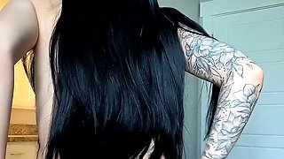 Small titted blond stunner Sarah Peachez masturbating