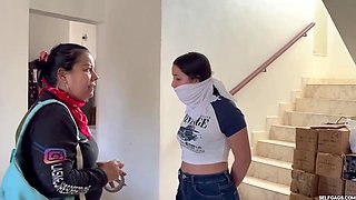 Masked MILF Gags and Binds Bound 18-Year-Old Fantasy