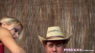 PUREXXXFILMS - Small blonde taking prick in the barn (Suzie Finest)