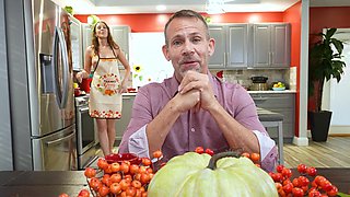 Brunette Amiee Cambridge with large boobs and hot ass gets fucked