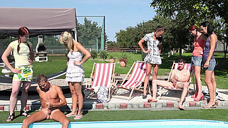 Group of Naughty Young Friends Having Fun