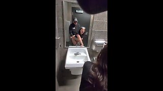 Pervy Wife Gets Fucked in Gas Station Bathroom