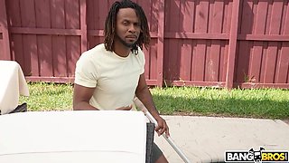 Busty MILF Spreads Hairy Pussy After Massage For BBC Pool Boy Pound