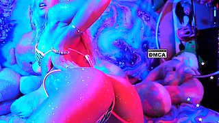 Stacked brunette goes solo toys and masturbation