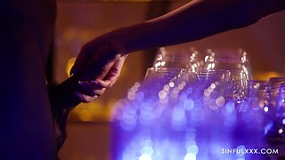 Kristina Grace's Heat Ignites Wild Blowjob Threesome Passion