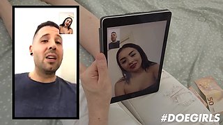 Kitty Love Excites in Latina Swallowing POV with Brunette Charm