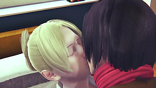Futa Mikasa Sex with Historia - Aot Hentai