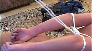 Young blonde masturbating with toy received gift