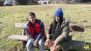 Hunt4k featuring Stanley Johnson and Vicky Menage's big tits action