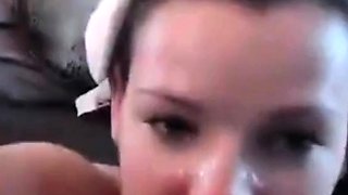College Teen Gets Fucked Hard and Facialized