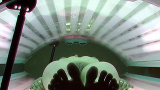University student in solarium