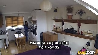 Policeman has Anal Sex with a cheating housewife - faux cop