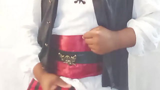 Pirate Cosplayer Jerks Off