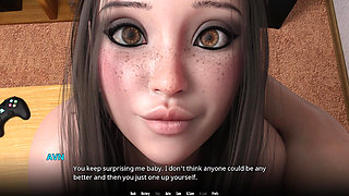 Wvm - Young Brunette Strips and Gives Hard Cock a Hungry Blowjob