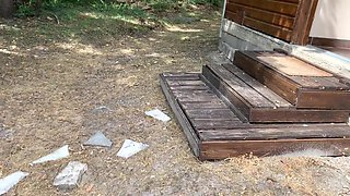 Public fuck in woods with perfect Blonde MILF