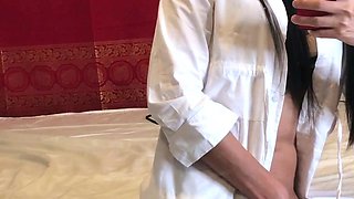 Jerking off shemale tranny solo play