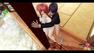 Chainsaw Man Hentai - Aki Fucks Makima While She's Clinging to the Column of Her House.