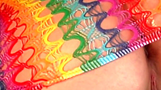 Homemade Sex Tape: Horny GF with Huge Tits in Fishnet Sucks & Fucks in Doggy with Loud Moans - Lilykoti