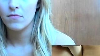 Hot amateur blonde pregnant toying her pussy solo