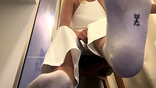 Hot amateur european foot and pantyhose fetish