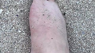 Beach Day Rub My Big Sexy Feet in the Sand