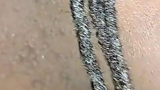 Legs up Sexy Black Man Face Buried Deep in There Eating My Pussy