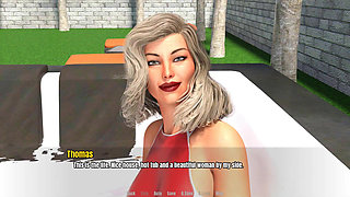 Grandma's house: sexy granny and younger man in a hot tub ep.43