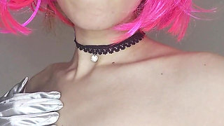 Hear Me Moan as I Masturbate with My Kitty Mask and Tits