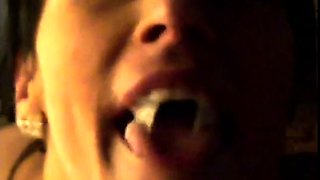 European girlfriend sucking big cock