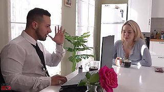 Bella Mur Fucks My Girlfriend Hard - Blonde Teen with Big Tits Riding BWC