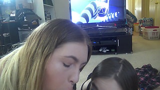 POV Double Blowjob And Hentai