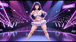 Hinata Hyuga Lewd Fishnet Bodysuit - Oiled Tit Play, Moaning & Wet Body Tease
