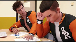 Playthrough featuring a hot blonde teacher in an adult visual novel