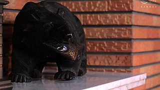 Hot asian bends over ass to finger her young horny pussy