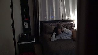 Amateur young teen solo masturbation on her livingroom