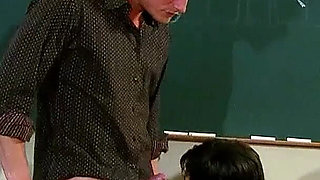 Skinny Latina college teen Jasmine ass fucked during tutoring