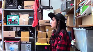 Office Reality: Wrex & Audrey's Sizzling Threesome with Skinny Brunette and Natural Tits