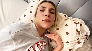 Naughty Step Sister Jennylux Sharing Bed Gone Wrong - Rough Doggystyle & Creampie POV