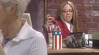 Blonde Babe Gets Fingered and Fucked in the Office