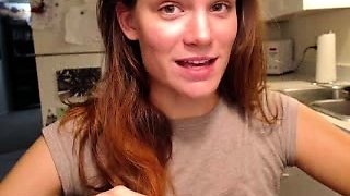 Beauty small tit amateur teen masturbating her shaved pussy