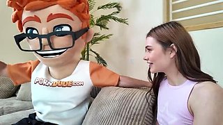 Matty Mila's Shaved Pussy Gets Taught by ThePornDude's Big Cock - Hot Brunette Teen Learns Lewd Latvian Lessons