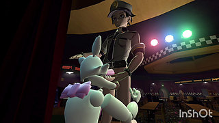 Fnaf Mangle and Sexy Roxanne Wolf Blowjob