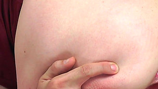 Gaping and Fingering Pussy of Red-Haired Granny