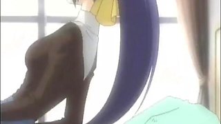 Cum covered japanese anime slut in fuck session gets banged