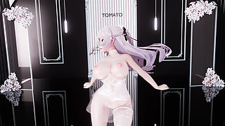 [mmd] Big Duck Duck Blue Moon Transparent White Erotic Underwear Big Shaking