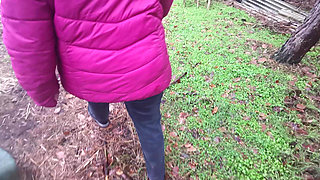 Barefeet Tit Slapping in Nature