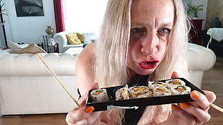 Great Sushi Fun with Hot Prolapse Shots