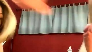 Hot Italian MILF blonde gets facial after hard anal pounding